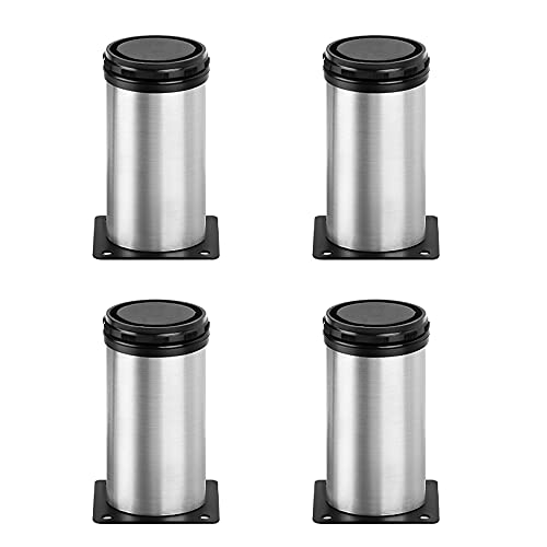 Stainless Steel Furniture Legs Adjustable Metal Desk Feet Office Table for Home DIY Projects TV Stand Bench Dining Board Desk Sofa Couch Chair Cabinet Pack of 4 (10cm) - size: 10cm