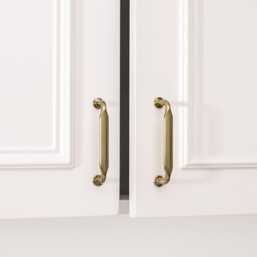 Goldenwarm 10 Pack 3 Inch Champagne Bronze Cabinet Pulls Solid Handles - color: Champagne Bronze, size: 3 Inch Hole Center