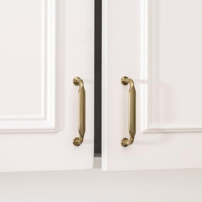 Goldenwarm 10 Pack 3 Inch Champagne Bronze Cabinet Pulls Solid Handles - color: Champagne Bronze, size: 3 Inch Hole Center