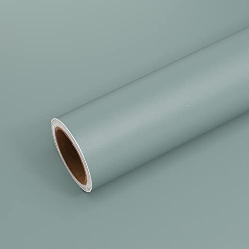 VEELIKE 15.7''x118'' Dusty Blue Wallpaper Peel and Stick Removable Blue Contact Paper for Cabinets Walls Waterproof Self Adhesive Light Blue Wall Paper for Bedroom Bathroom Kitchen Countertops Shelf - color: Dusty Blue, size: 15.7" x 118"