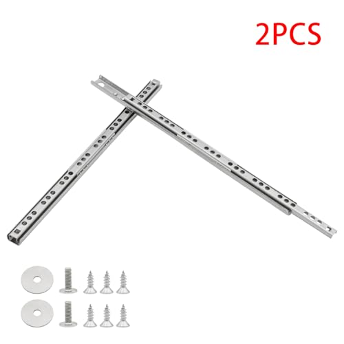 2Pcs 278mm/10.94" Silver Stainless Steel Drawer Slides (1 Pair) - size: 278mm/10.94"