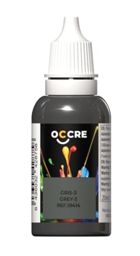 OcCre Premium Quality Satin Acrylic Paint, Primer and Stains for Display Models, Sold Individually (Grey3 20 ml) - color: Grey3 paint 20 ml