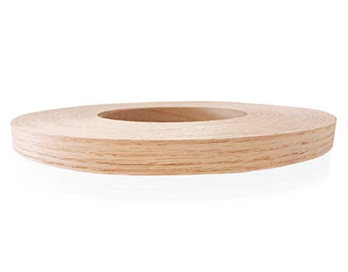 Edge Supply Red Oak 1 1/2 inch X 500 ft Roll Non-glued Wood Edge Banding – Real Wood Veneer Edging with Smooth Sanded Finish– Highest Grade Red Oak Edge Banding for Furniture Restoration. - size: 1 1/2 inch X 500 ft