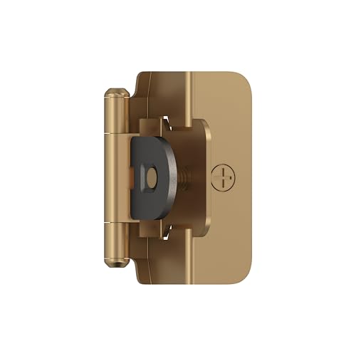 Amerock 1 Pair 1/2" Overlay Champagne Bronze Demountable Cabinet Hinge - color: Champagne Bronze, size: 1/2 Inch (13 mm) Overlay