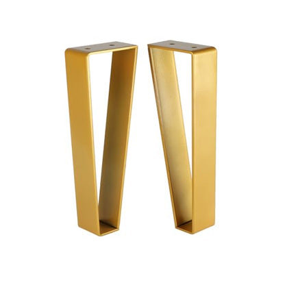 Osring 12 Inch Trapezoid Furniture Legs, Gold Metal Coffee Table Feet 4pcs - color: Gold, size: 12 Inch