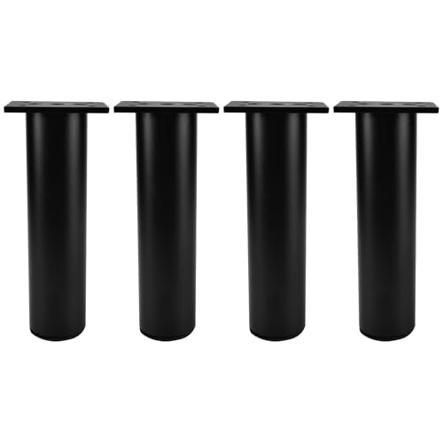 4 Inch Aluminium Alloy Metal Furniture Legs, Set of 4 Round Black - color: Gold, size: 4"/10cm
