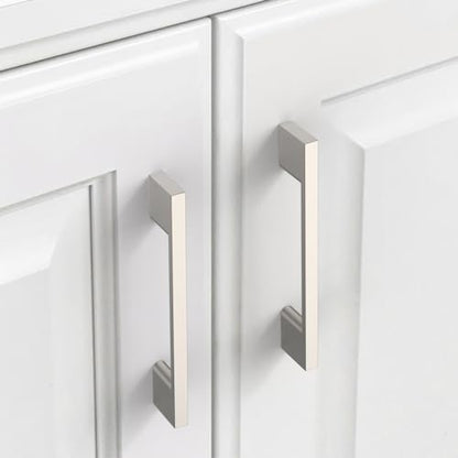 9BUILD 10 Pack Brushed Satin Nickel Cabinet Pulls 3.75 Inch Satin Nickel Kitchen Cabinet Handles, Cabinet Hardware for Cupboard Drawer Pulls - color: Brushed Satin Nickel, size: 3.75"/96MM Hole Center, style: 10 Pack
