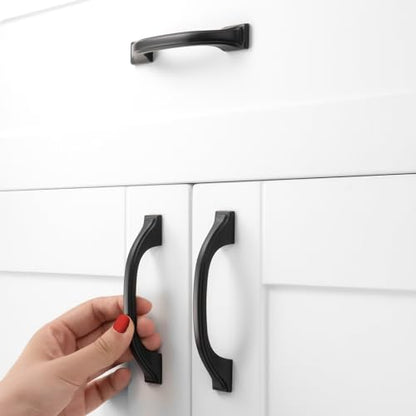 Matte Black Cabinet Pulls 3 Inch Solid Drawer Pulls 10 Pack 8222 - color: Matte Black, size: 3 Inches, style: 10 Pack Arch Pull