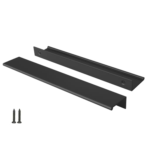 Peaha 25 Pack Kitchen Cabinet Handles 7-9/16" Black Drawer Pulls Edge Pulls - color: Black, size: Hole Centers:7-9/16in(192mm)