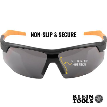 KLEIN TOOLS 60160 Semi Frame Safety Glasses, Gray Lens - color: Gray Lens, size: Single