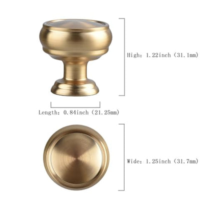 10 Pack Champagne Bronze Cabinet Knobs, 1-1/4 Inch Zinc Alloy Knob - color: Champagne Bronze