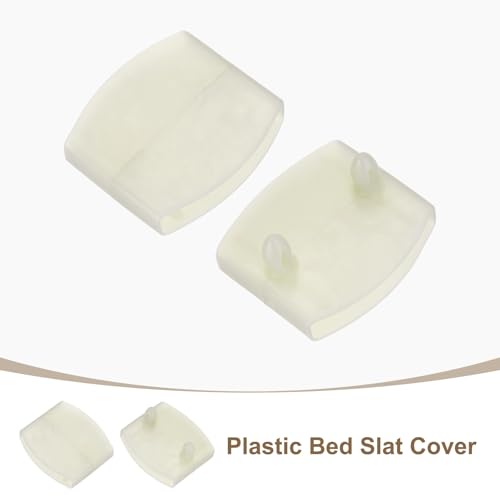 uxcell 12Pcs 50mmx9mm Plastic Bed Slat Center Caps Bed Slat Cover Beige - color: Beige, size: 50mm x 9mm