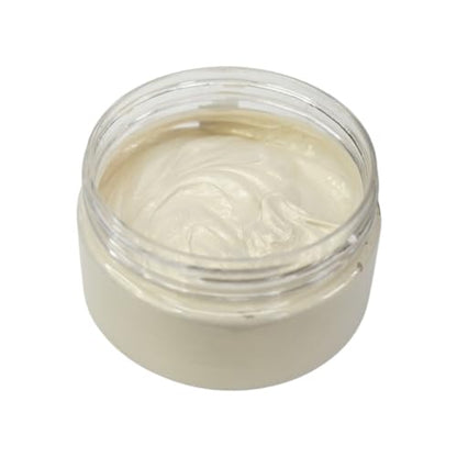 Posh Chalk PCP0011 Metallic Precious Paste - White Gold 110ml - Shimmery High Pigmentation + Depth - Self Sealing - DIY Craft Upcycling Furniture Paint - Indoor + Outdoor Use - color: White Gold