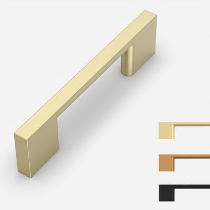 9BUILD 10 Pack Brushed Brass Cabinet Pulls 3 Inch Kitchen Cabinet Handles, Cabinet Hardware for Cupboard Drawer Pulls - color: Brushed Brass, size: 3"/76MM Hole Center, style: 10 Pack