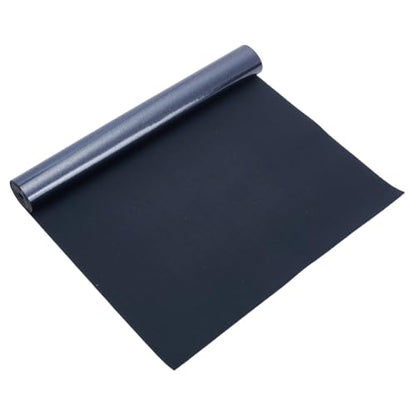 53 x 11.8 Inch 0.8mm Black PU Leather Fabric Glossy Mirrored Faux Leather Sheets Smooth Holographic NEON Shiny Synthetic Leatherette Vinyl Roll for Earrings Bows Wallets DIY Projects - color: Black