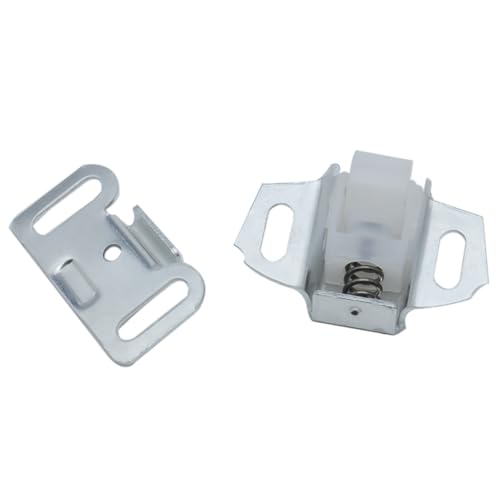 1 Pcs Mailbox Replacement Roller Catch Latch with Screws(Silver)