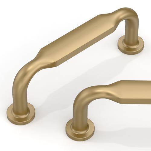 10 Pack Champagne Bronze Cabinet Pulls 3 Inch(76mm) Kitchen Cabinet Handles Cabinet Hardware for Drawer Pulls - color: Champagne Bronze, size: 3" Hole Center