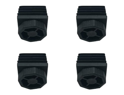 Heavy Duty Furniture Leg Levelers 1.5” Square Adjustable Leveling Feet Furniture Levelers for Table Chair Cabinet Sofa Vanity, Support 1200LB, 4 Sets Black (1.5 inch) - size: 1.5 inch