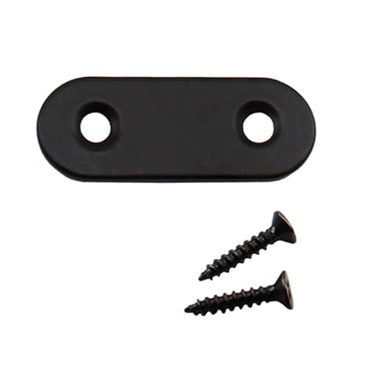 20 Pcs Black 1.5" Stainless Steel Straight Brackets, Flat Mending Plates for Wood Furniture Repair, 40x16mm Flat Brackets with Screws - size: 1.5" (40mm x 16mm)
