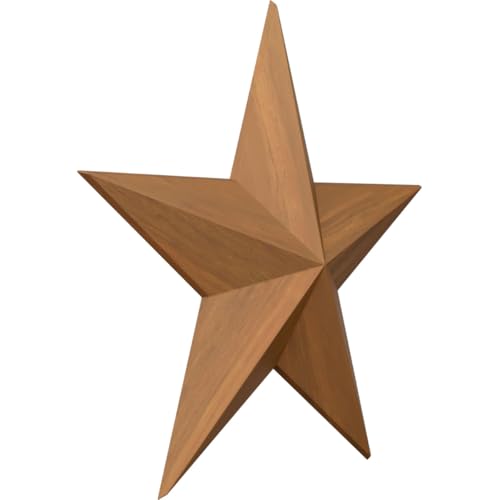 Ekena Millwork ROS06X06GLCH Galveston Star Rosette, 6 1/2"W x 6 1/2"H x 1"P, Cherry - color: Cherry, size: 6 1/2"W x 6 1/2"H x 1"P
