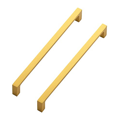 Ravinte Brushed Brass Solid Pulls Cabinet Handles 7-1/2 Inch 5 Pack - size: 7-1/2 Inch Hole Center