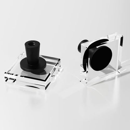 8 Pack Square Crystal Cabinet Knobs,1-1/4 Inch, Black - color: Black-8 pack, size: Square