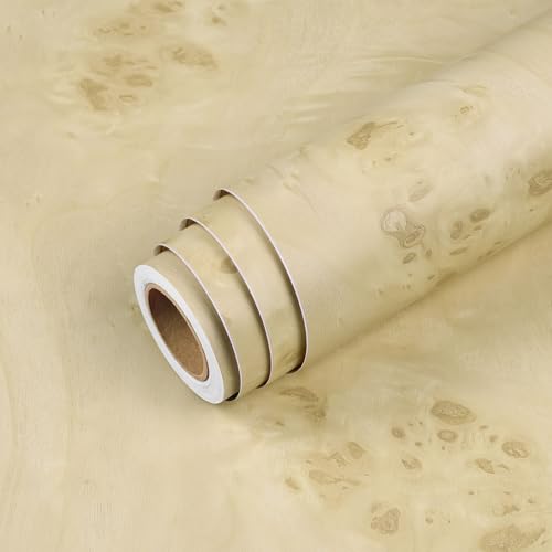 Livelynine Light Burl Wood Grain Contact Paper Peel and Stick Light Wood Contact Paper for Countertops Cabinet Wallpaper Self Adhesive Kitchen Countertop Vinyl Wrap Heat Resistant Waterproof 15.8x78.8 - size: 15.8" x 78.8"