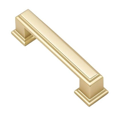 Alzassbg 3" Brushed Gold Cabinet Pulls and Handles 10 Pack, AL3071MGP - color: Brushed Gold, size: 3" Hole Center
