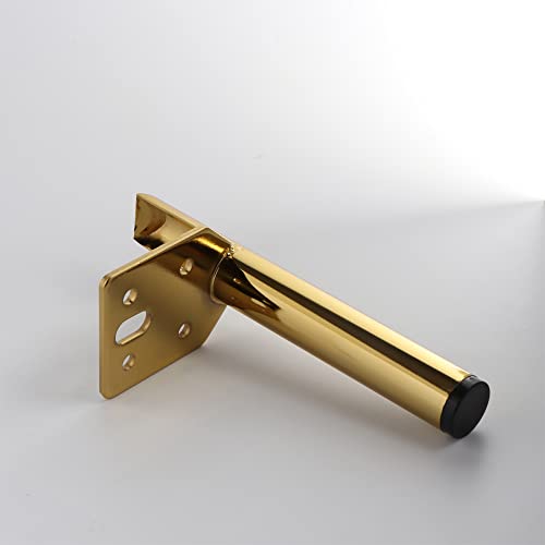 Osring 5 Inch Furniture Cabinet Legs, Side-Mounted Metal Table Feet Gold - color: Gold, size: 5 Inch