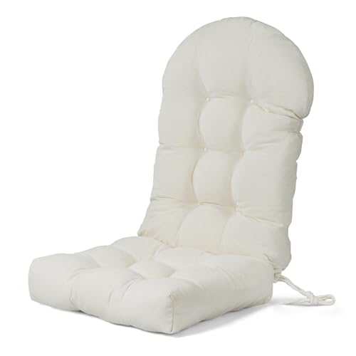 Rocking Chair Cushion 44x19x4 Non-Slip Indoor Adirondack Chair pad - color: Indoor White