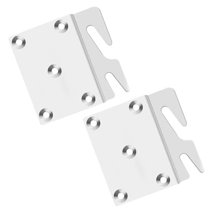 ASTIMESA 2 Pieces Heavy Duty Bed Rail Brackets Parts, Universal Bed Frame Hardware Replacement Kit, Headboard Frame Hooks Support Plates Connector for Wood Footboard Furniture