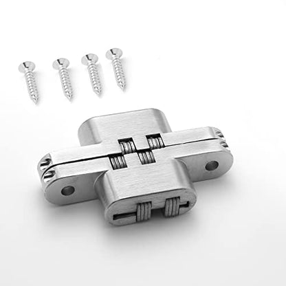 Hidden Gate Hinge 2-3/8" Stainless Steel, 4pcs - size: 60.3 mm, 4 PCS
