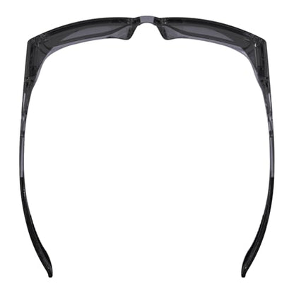 Ergodyne Skullerz SIXTEN Safety Glasses with Side Shields, Anti Fog + Anti Scratch, ANSI z87.1 with Protective Microfiber Bag - color: Smoke Lens