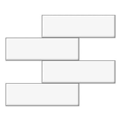 10 Sheets Thick Peel and Stick Backsplash, Self Adhesive Wall Tiles, Stick on Backsplash for Kitchen and Bathroom, 12"x9.8", White - color: Whtie