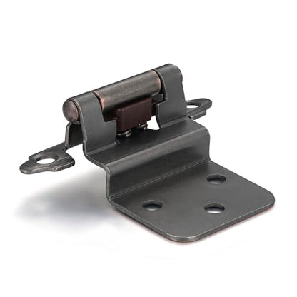 Oil Rubbed Bronze Cabinet Hinges, 3/8” Inset, 4 Pack - color: Oil Rubbed Bronze, size: 3/8 Inch Inset