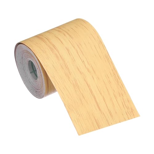 MECCANIXITY Wood Grain Repair Tape, 2 Inch x 16 Feet Self Adhesive Wood Grain Tape Multi-Purpose Wallpaper Border Trim for Furniture Floors Windows Doors Tables Home, Bright Yellow - color: Bright Yellow, size: 2 Inch x 16 Feet