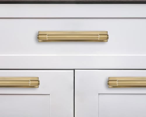 khtumeware 5 Pack 12 Inch(305 mm) Center to Center Brushed Gold Cabinet Pull Backplate with Base Plate Zinc Solid Brushed Brass Kitchen Cabinet Handles Drawer Pulls Cabinet Hardware - color: Brushed Brass, size: 12"(305mm) Hole Center