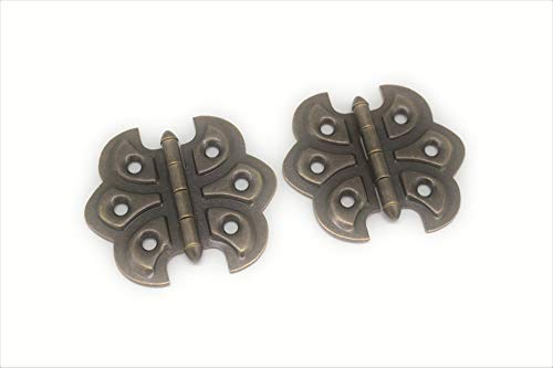 Antique Butterfly Brass Flush Mount Hinge 2 Hinges Comes with Matching Finish Screws