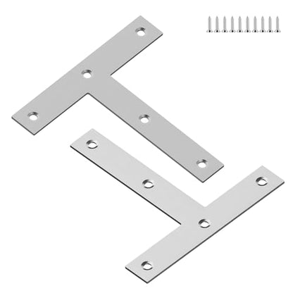 2pcs 120mm Flat T Shape Repair Mending Plate - size: 2Pcs 120 T Shape