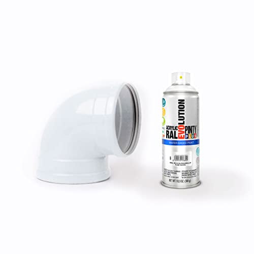 PINTY PLUS Water Based Spray Paint, 11oz, Low GWP Propellant, Low Odor, Gloss White. Wood, Metal, Glass, Ceramics, Terra Cotta, Plastic, Pack of 6 - color: Gloss Pure White