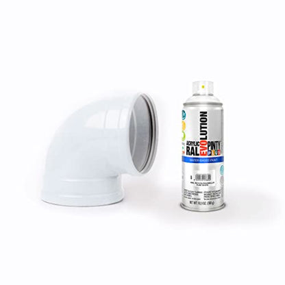 PINTY PLUS Water Based Spray Paint, 11oz, Low GWP Propellant, Low Odor, Gloss White. Wood, Metal, Glass, Ceramics, Terra Cotta, Plastic, Pack of 6 - color: Gloss Pure White