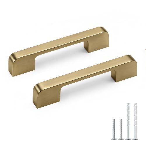 Champagne Bronze Cabinet Pulls 3-3/4 Inch Bronze Cabinet Handles - color: Champagne Bronze, size: 3-3/4 Inch (96 mm) Hole Centers