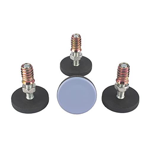 Furniture Leveler PTFE(Teflon) Bottom(50mm Large Base),Thread Shank(3/8-16) Adjust Pads,Table/Chair/Cabinet/Sofa Medium Adjustable Legs Leveling,Nuts Installation and Floor Protection(4 Pack) - size: 50mm Base 3/8-16 x 2", 4 Pack