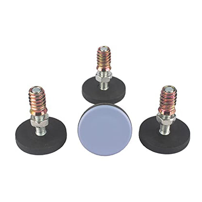 Furniture Leveler PTFE(Teflon) Bottom(50mm Large Base),Thread Shank(3/8-16) Adjust Pads,Table/Chair/Cabinet/Sofa Medium Adjustable Legs Leveling,Nuts Installation and Floor Protection(4 Pack) - size: 50mm Base 3/8-16 x 2", 4 Pack