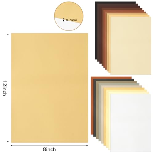 18 Pieces Faux Leather Sheets 8×12 inches Deep Brown - color: Multicolor-deep Brown