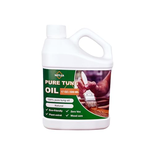 100% Pure Tung Oil 17oz – Natural Finish for Furniture & Floors - size: 17oz