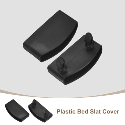 uxcell 12 Pcs 50mm x 9mm Plastic Bed Slat End Caps, Bed Slat Cover Black - color: Black, size: 50mm x 9mm