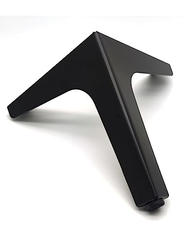 Furniture Legs, Modern Furniture Sofa Legs,Metal Triangle Table Cabinet Cupboard Feet DIY Replacement Parts,Set of 4 (5" Height,Black) - color: Black, size: 5"/13cm