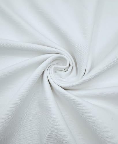 EOVEA | Canvas Fabric by The Yard - Cotton Duck, Medium Weight, White, 62'' Wide & Breathable Material Bags, Crafts, Projects,Covers,Placemats(10oz White,20 Yard) - color: 10oz White, size: 20 Yard