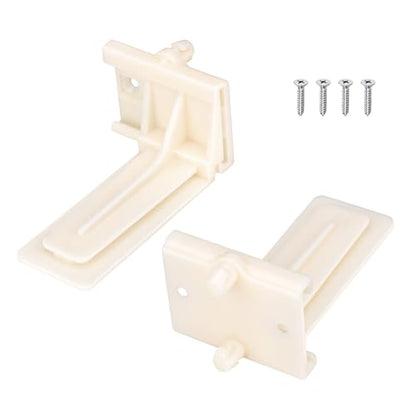 Undermount Drawer Slide Rear Mounting Bracket Socket, Plastic Drawer Track Back Plate Replacement for Face Frame Cabinets & Kitchen Drawers (5Pairs, 10PCS) - color: Creamy white, size: 10